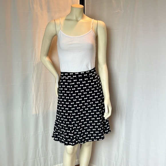 Kate Spade Bow Tie Pattern Silk Skirt - Picture 1 of 6